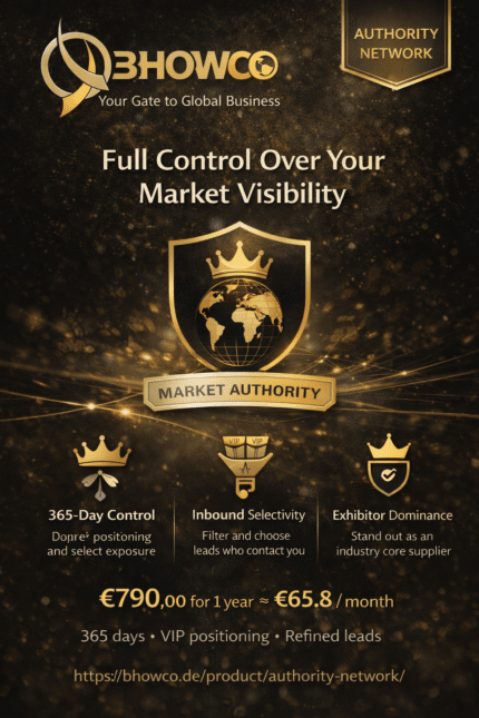 Authority Network package – 365-day premium market visibility and exhibitor authority on BHOWCO