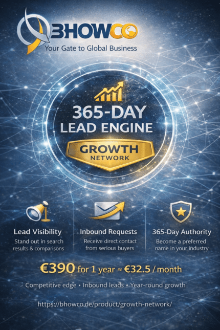 BHOWCO Growth Network - Premium B2B trade fair visibility