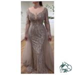 Masoumeh Ali Khanzadeh's Elegant Custom Evening Gown with Intricate Beading
