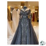 Masoumeh Ali Khanzadeh's Sleek Mermaid Evening Gown in Classic Black
