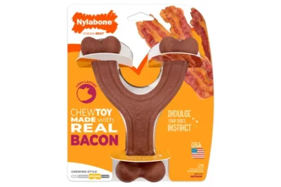 Nylabone Strong Chew Wishbone Dog Chew Toy with Real Bacon - Central Garden and Pet Nylabone Strong Chew Wishbone Dog Chew Toy with Real Bacon - Central Garden and Pet