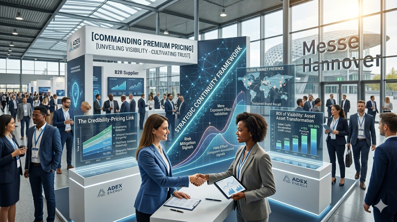 B2B brand credibility gap showing invisible brands facing 10-30% pricing penalty while visible brands with strong credibility command premium pricing