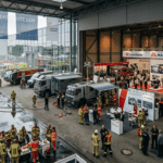 Official Interschutz Hanover exhibitor list 2026 preview showing confirmed firefighting, rescue, and civil protection suppliers at Messe Hanover
