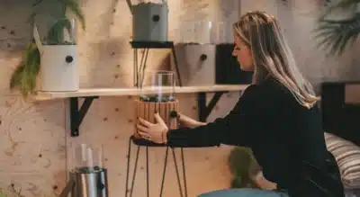 find-store Cosi gas fire table - outdoor heating and dining combination - Dutch design for garden and patio - extends outdoor living season - Hall 10.2 Booth M029