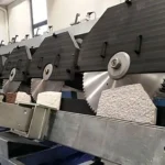 MEC patented Fast inline diamond disc cutting machine (2018 patent) - precision sizing for split stone materials - high throughput with dimensional accuracy