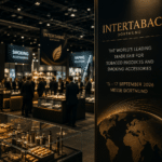 InterTabac exhibitor list 2026 featuring Messe Dortmund exhibition halls with tobacco retail compliance and regulatory validation process overlay