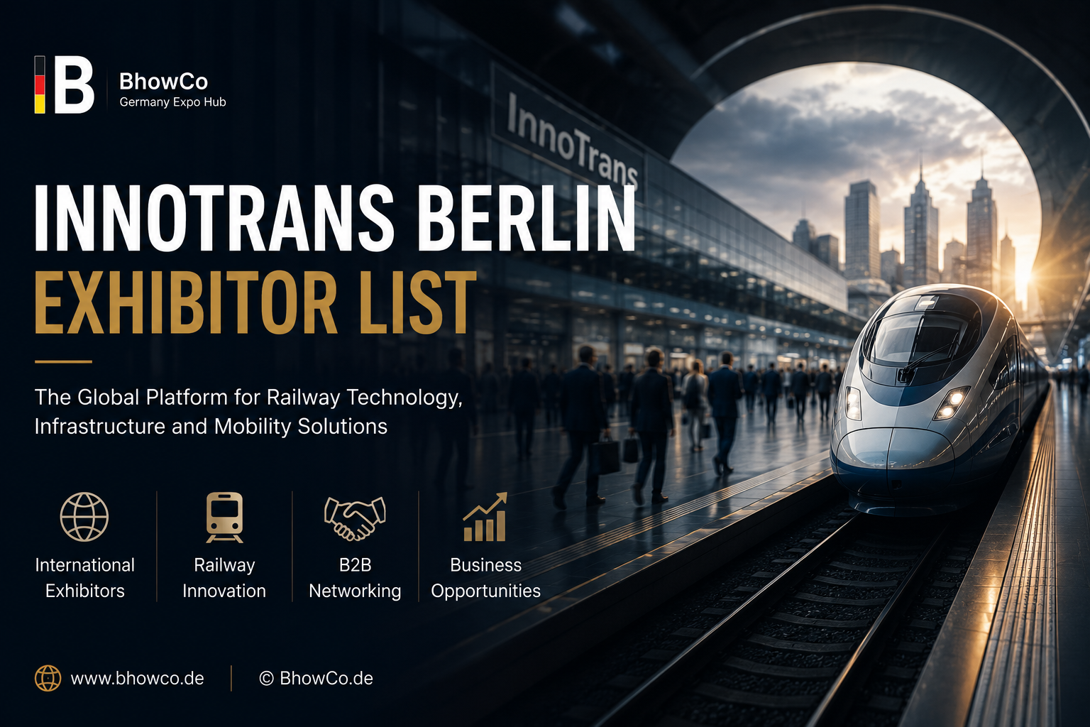 InnoTrans exhibitor list featuring international railway technology exhibitors, B2B networking and business opportunities in Germany.