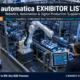 automatica Munich Exhibitor list showing industrial buyers evaluating robotics, machine vision and integrated automation suppliers.