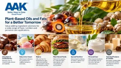 AAK Denmark A/S – Plant-Based Oils and Fats Applications AAK Denmark A/S plant-based oils and fats for chocolate, confectionery, dairy, bakery, plant-based foods, nutrition and personal care