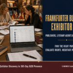 Frankfurter Buchmesse exhibitor list guide showing publishing professionals evaluating publishers, literary agents and international rights partners.