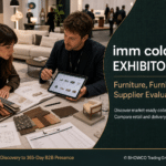 imm cologne exhibitor list guide showing furniture buyers comparing collections, material samples, packaging specifications and supplier capabilities.